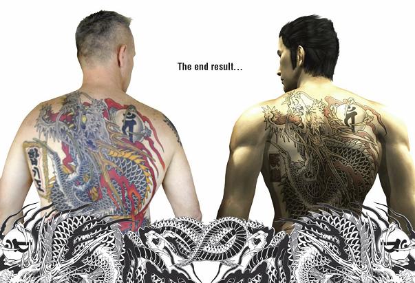 1. Kiryu Kazuma's Dragon Tattoo in Yakuza 0 - wide 9