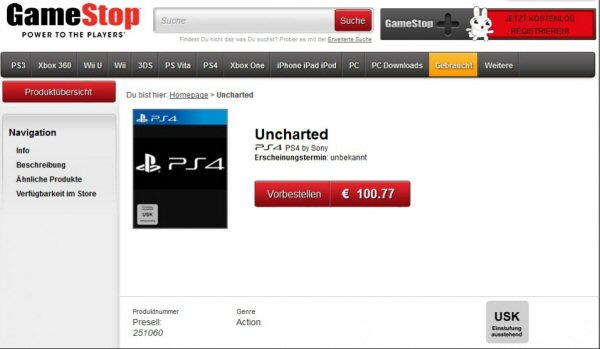 Habubu periscoop verdieping Uncharted 4 For PS4 Listed By GameStop - GameRevolution