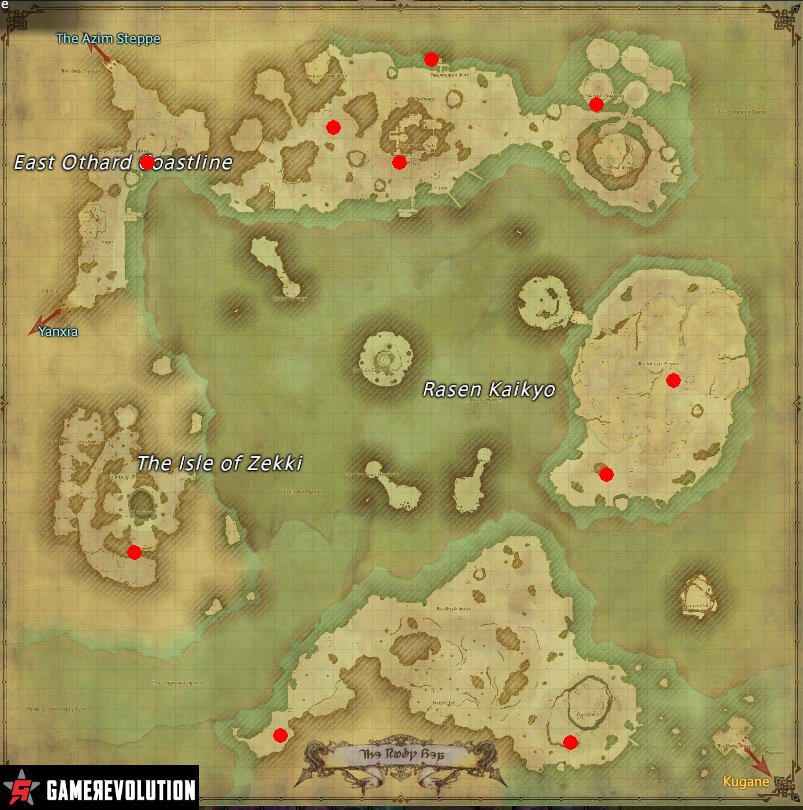 FFXIV: Stormblood - The Location of All Aether Currents (With Maps ...