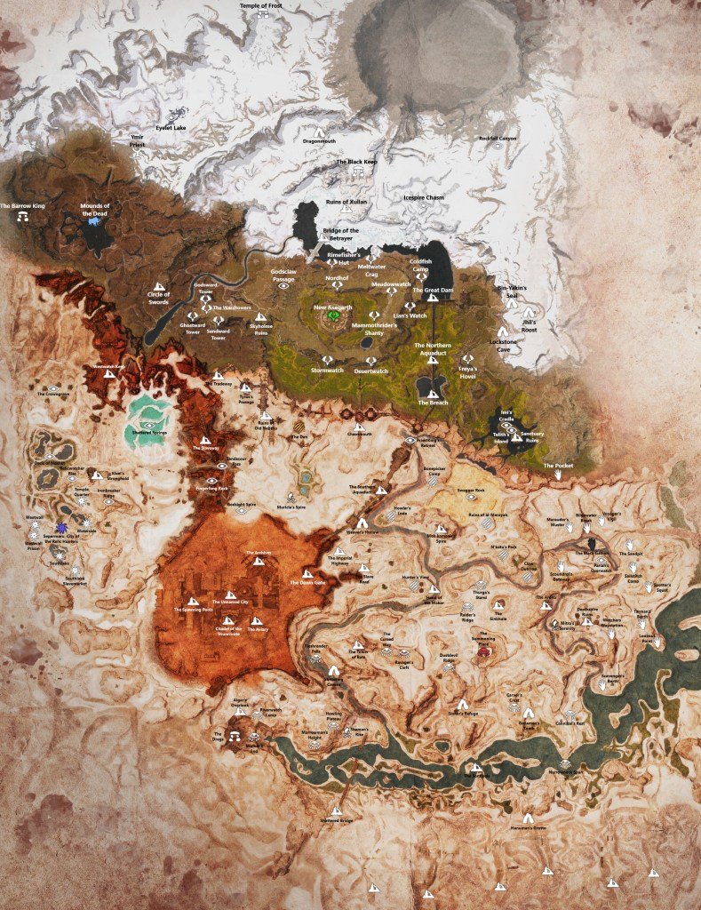 Conan Exiles: The Frozen North - Full Map with Discovery Locations ...