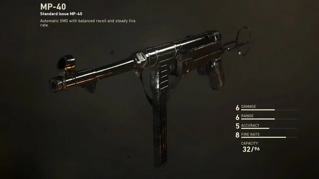 Call of Duty WW2 MP-40 SMG