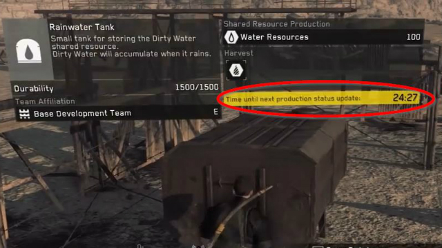 Metal Gear Survive Resource Timers
