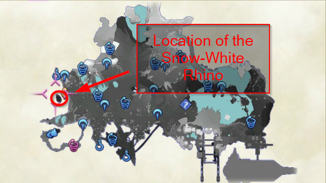 Xenoblade Chronicles 2 Snow-White Rhino Location Map