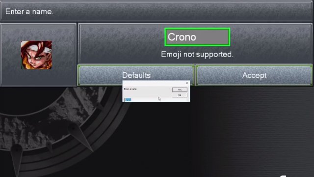 Chrono Trigger PC Name Entry