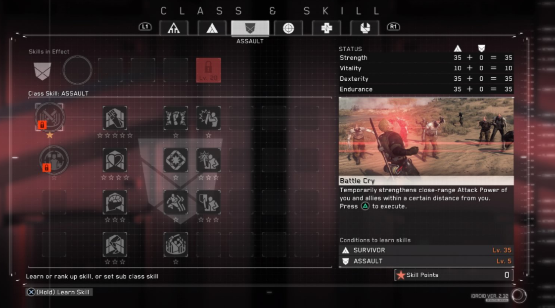 Metal Gear Survive Classes Assault