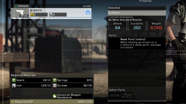 Metal Gear Survive First Gun BURKOV