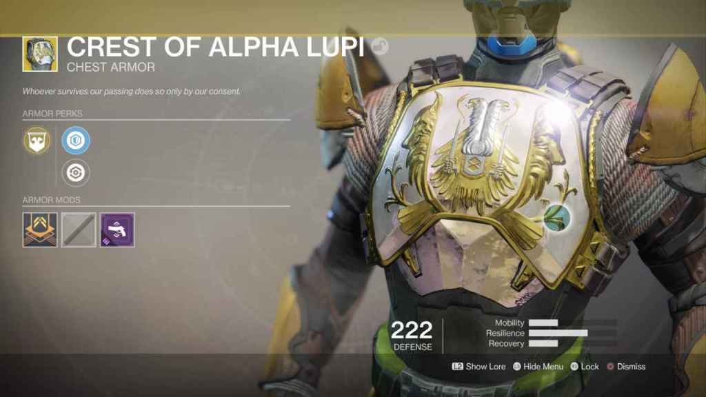 Crest of Alpha Lupi Destiny 2
