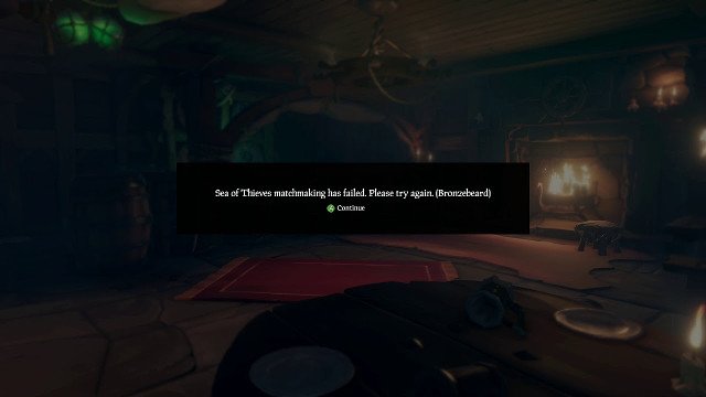 Sea of Thieves Bronzebeard error code explained