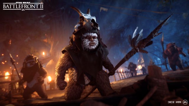 Star Wars Battlefront 2 ewok hunt night on endor