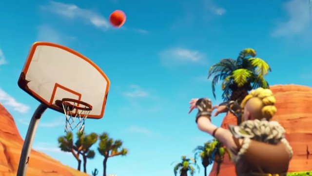 fortnite basketball hoops challenge