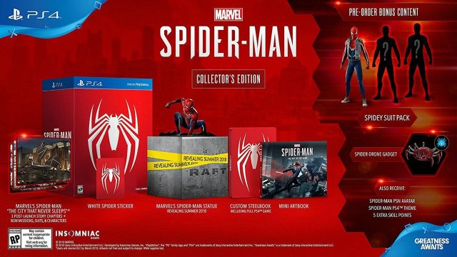 Spider-Man PS4 Pre-Order Bonus Collector's Edition