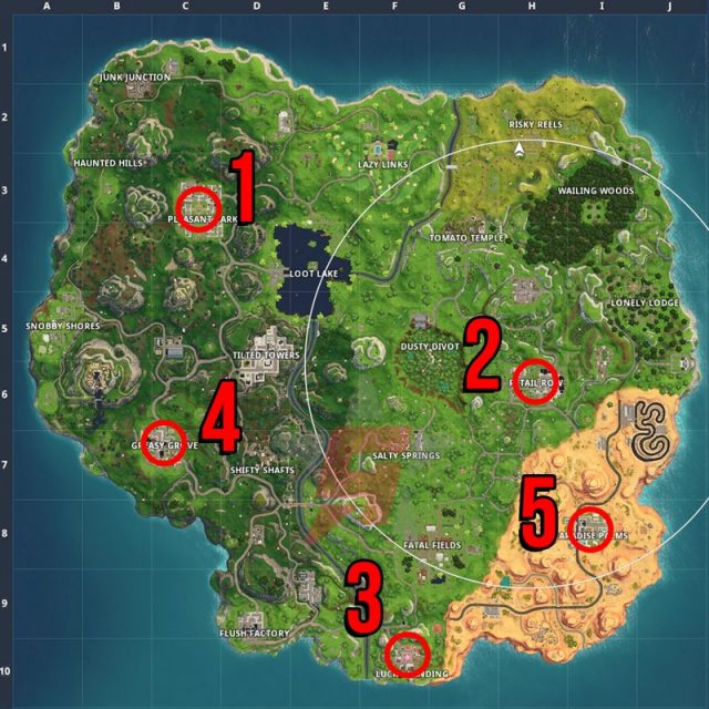 fortnite stage challenge map