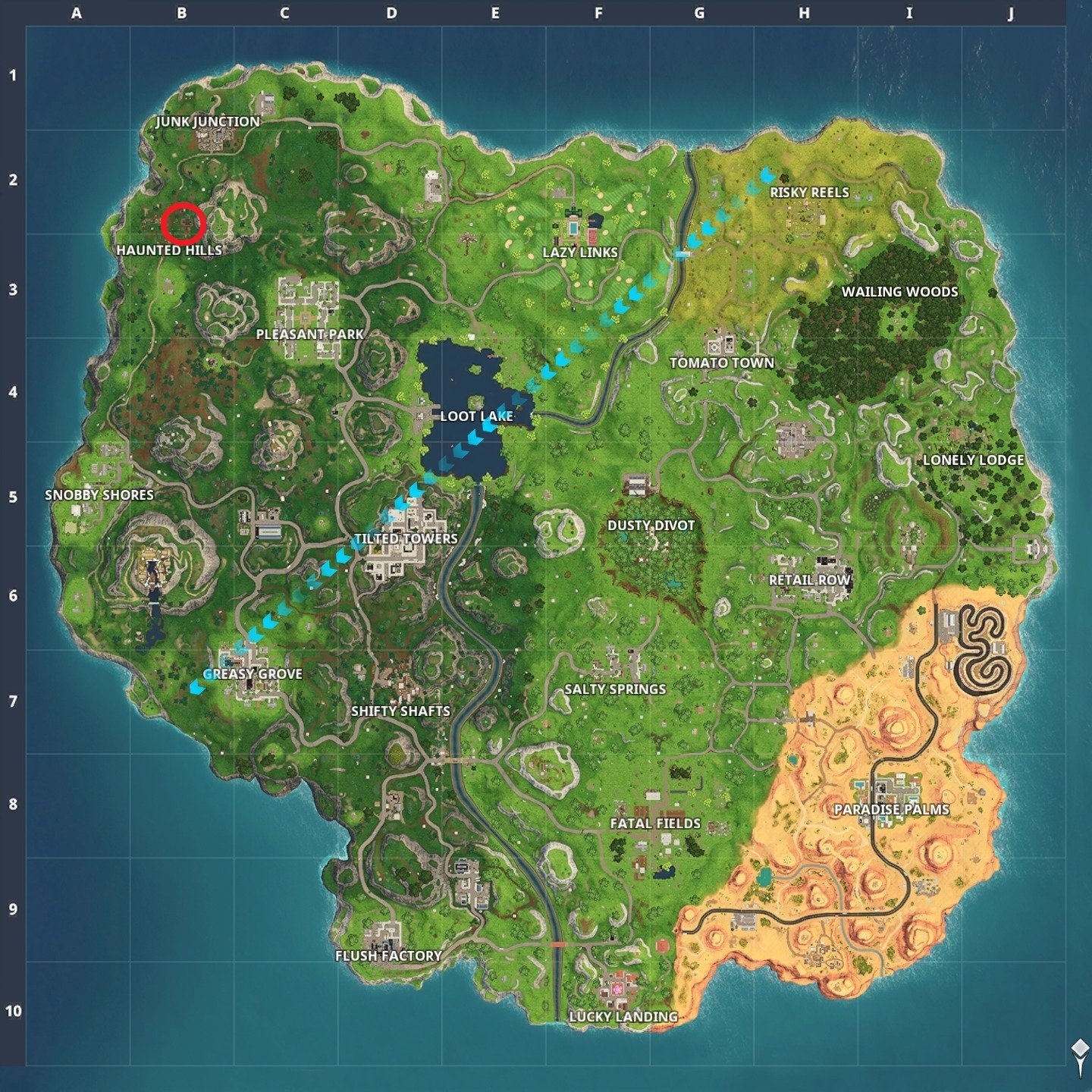 snobby shores map