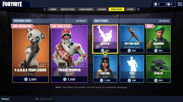 Fortnite Daily Items