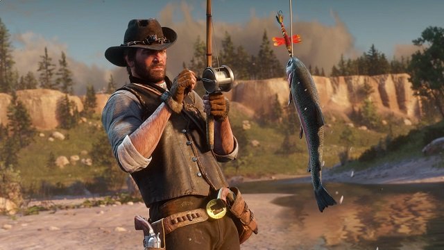 The Red Dead Redemption 2 file size has pushed Arthur Morgan to go fishing for more hard drive space.