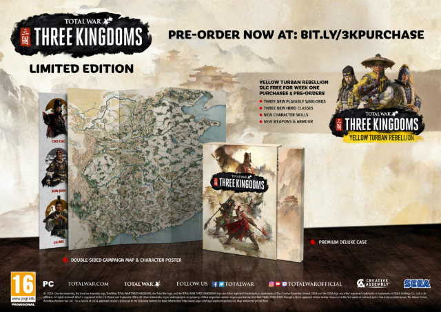 Total War Three Kingdoms Pre-Order Bonus Limited Edition