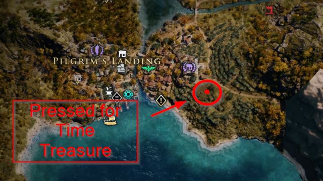 AC Odyssey Pressed for Time Treasure Location