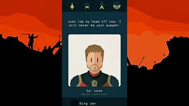 Reigns Game of Thrones Jamie Lannister Gameplay