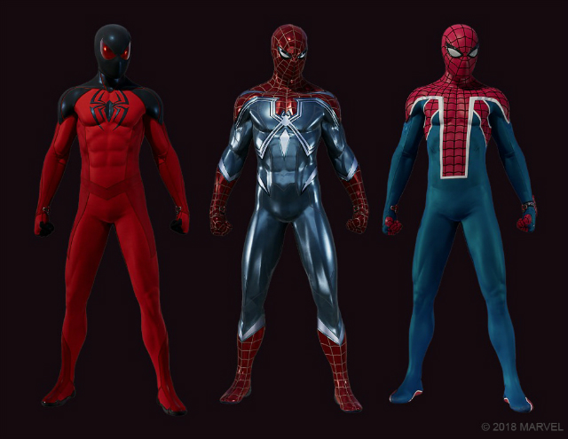 Spider-Man PS4 suits