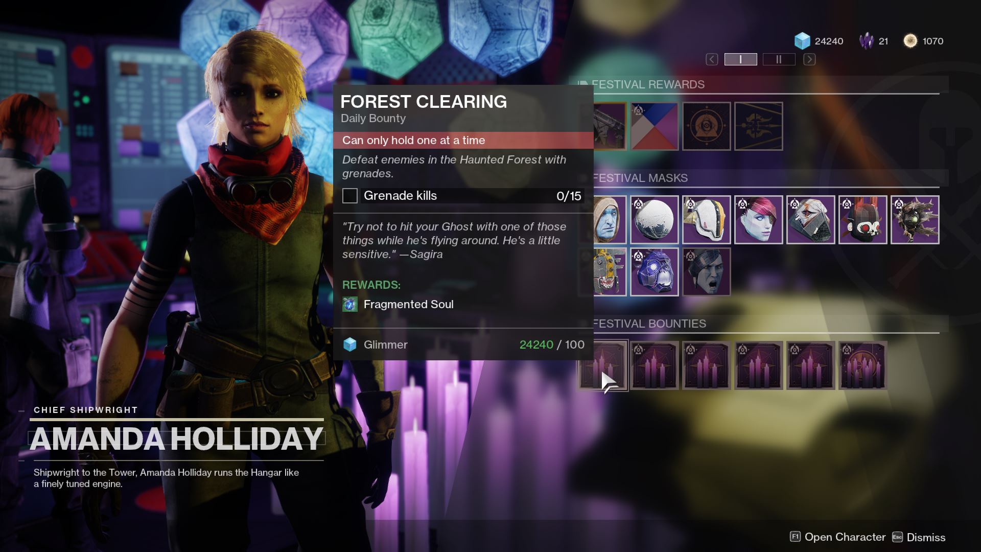 bounties horror story in destiny 2 festival of the lost