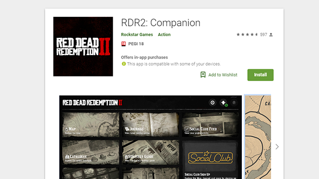 Red Dead Redemption 2 companion app