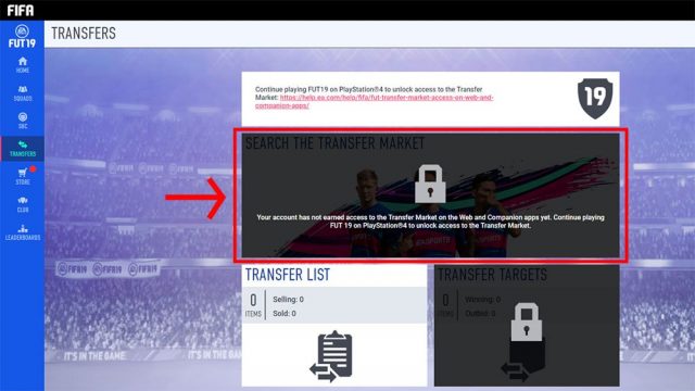 FIFA 19 Web App Transfer Market Locked - How to Fix - GameRevolution