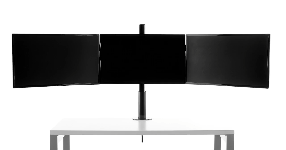 Echogear Triple Monitor Desk Mount Review Three's Company GameRevolution