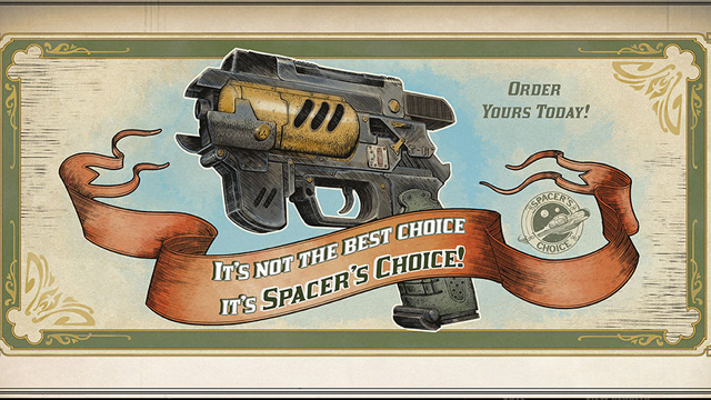 Obsidian Entertainment new game pop-up advertisement gun.