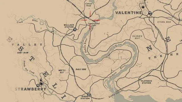 Red Dead Redemption 2 High Stakes Treasure Map Location
