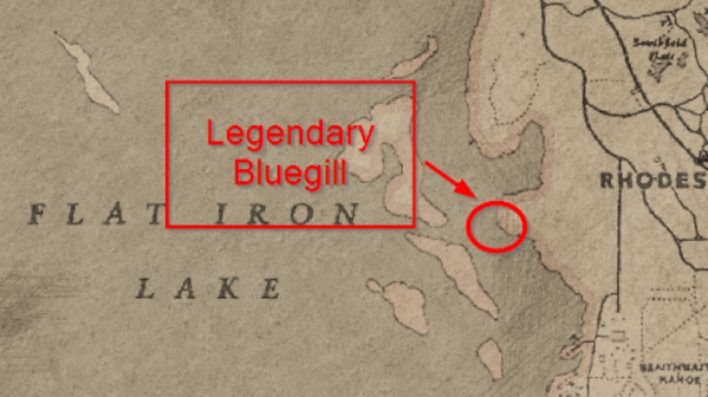 Red Dead Redemption 2 Legendary Bluegill Location