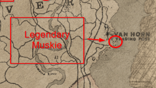 Red Dead Redemption 2 Legendary Muskie Location