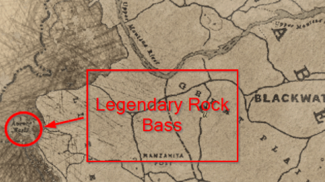 Red Dead Redemption 2 Legendary Rock Bass Location
