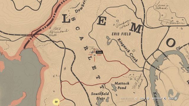 Red Dead Redemption 2 Poisonous Trail Map - Location 2