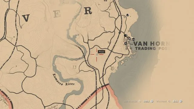 Red Dead Redemption 2 Poisonous Trail Map - Location 3