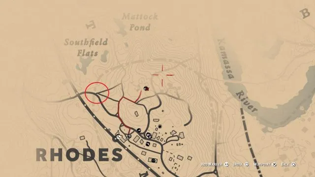 Red Dead Redemption 2 Rhodes Horse Fire Bug Map