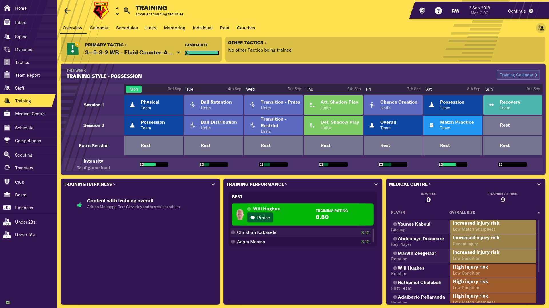 football manager 2019 review training