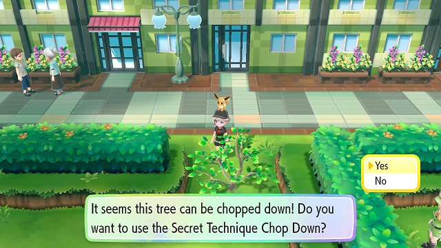 Pokemon Let's Go Gym 4 - Celadon City celedon chop down