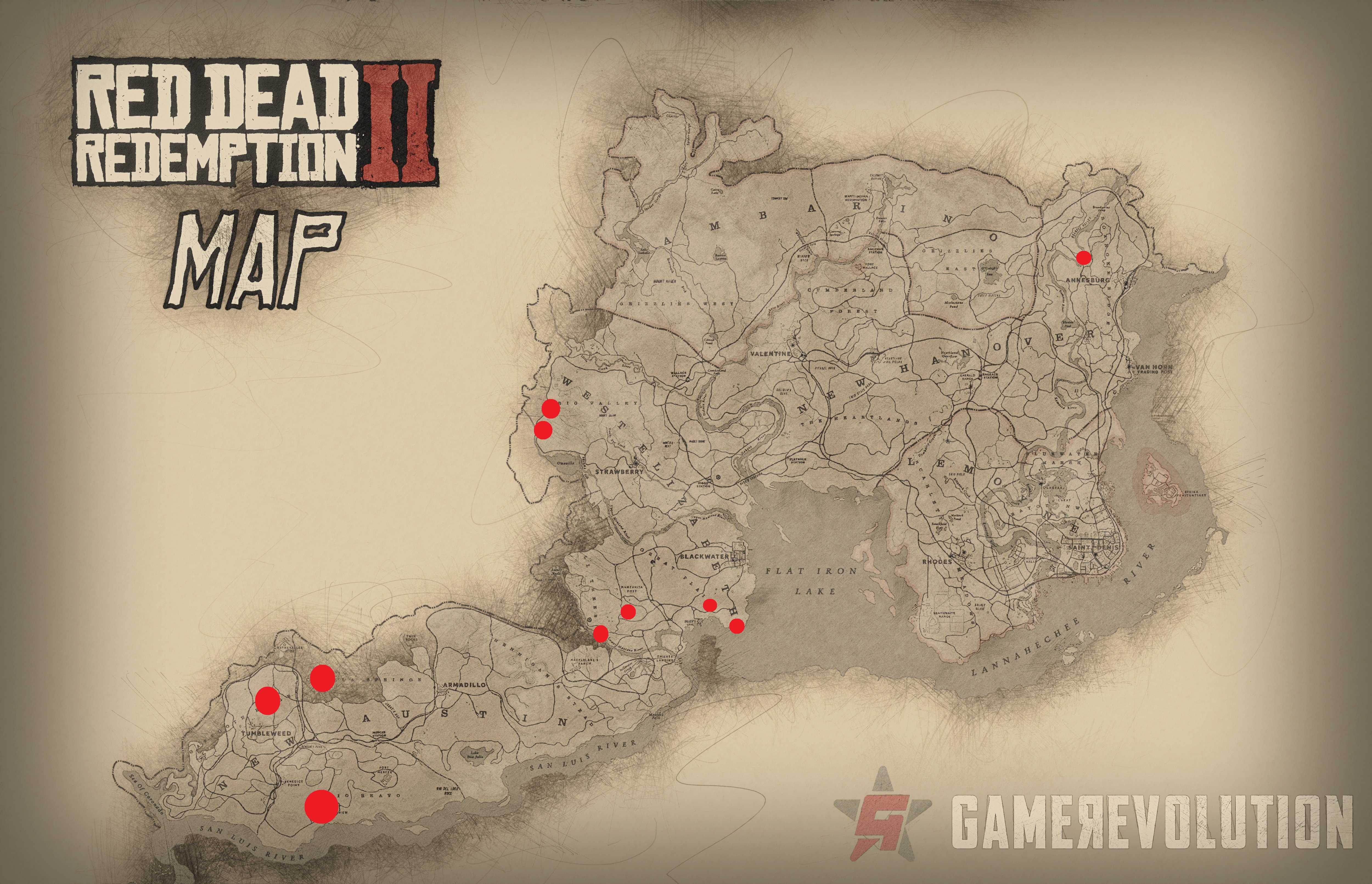 red dead redemption 2 cougar locations map