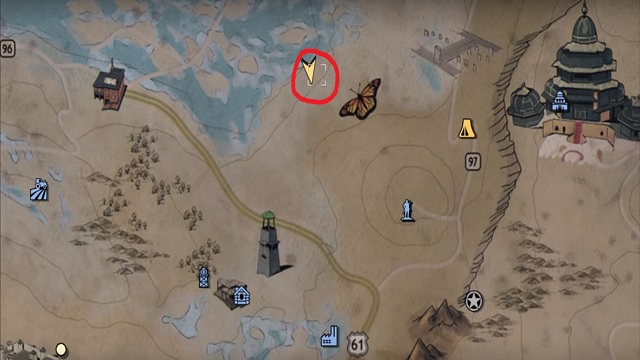 fallout 76 alien blaster location map