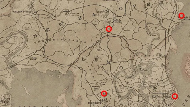 Red Dead Redemption 2: Le Tresor Des Morts treasure maps and location