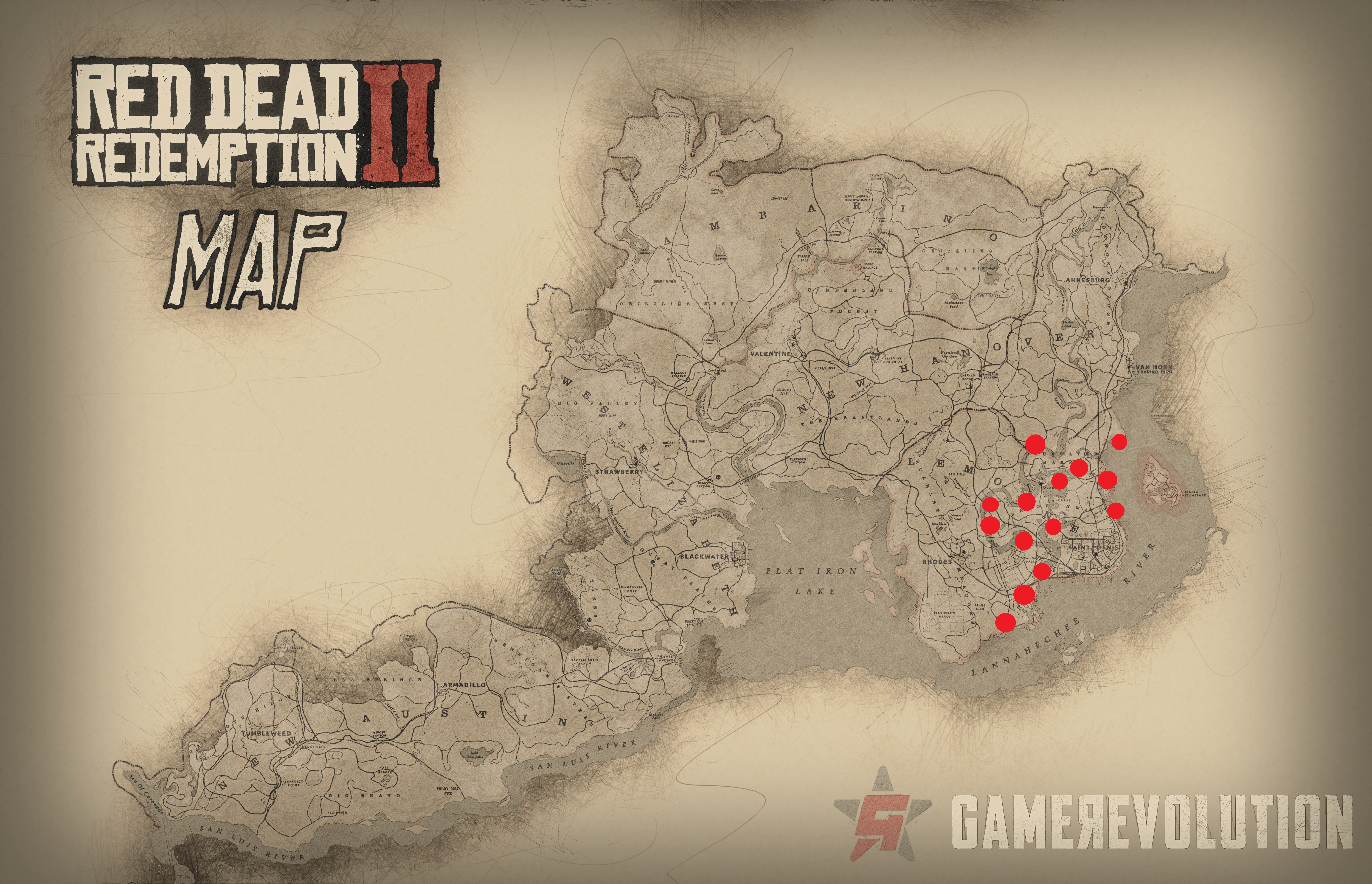 Red Dead Redemption 2 map size: FULL MAP and locations REVEALED