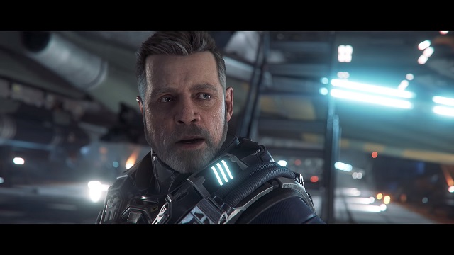 Mark Hamill in the Star Citizen single player mode Squadron 42.