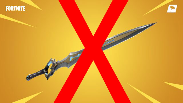 Fortnite Infinity Blade gone and vaulted.