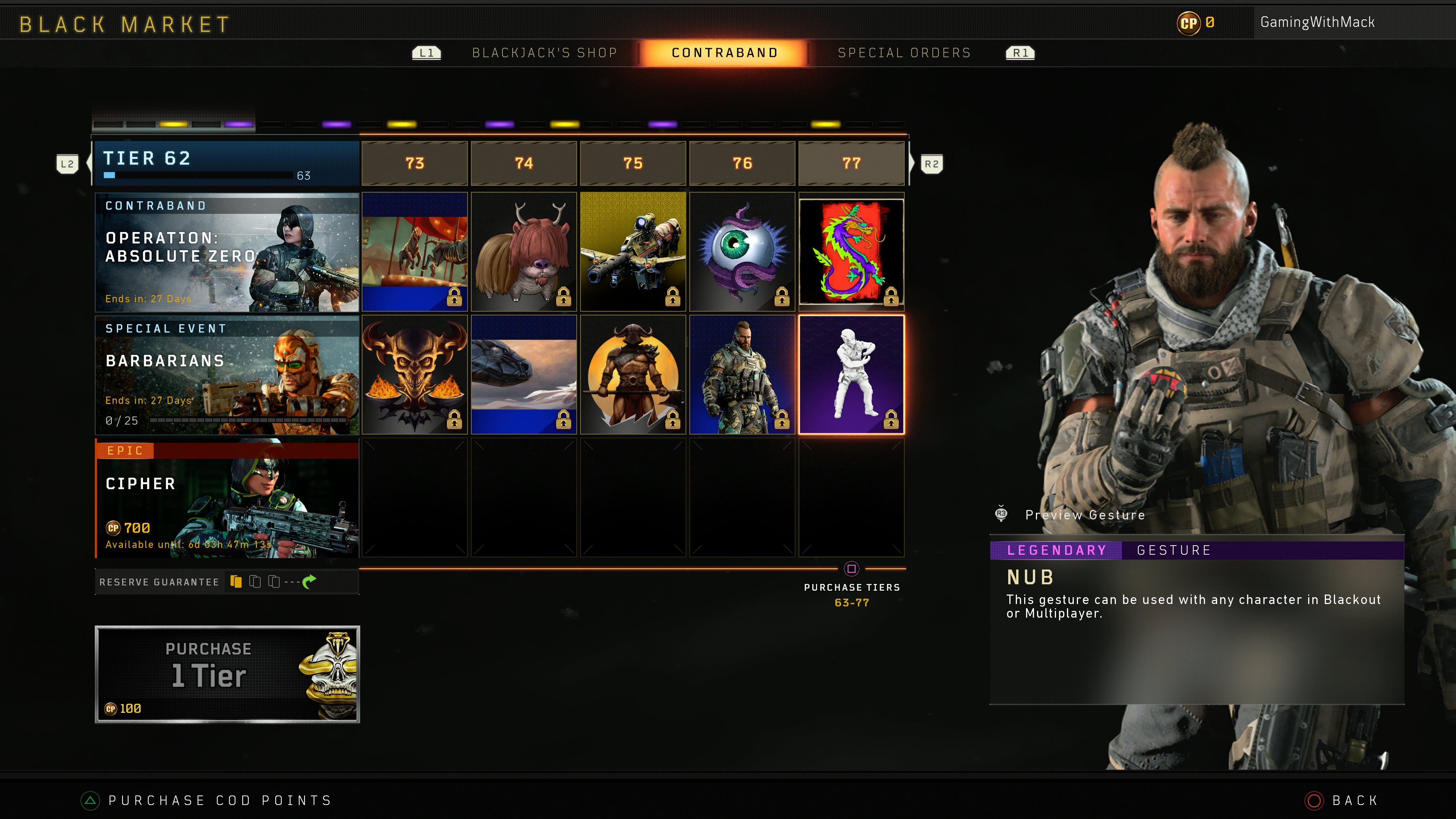 Black Ops 4 Barbarians all tiers rewards end time