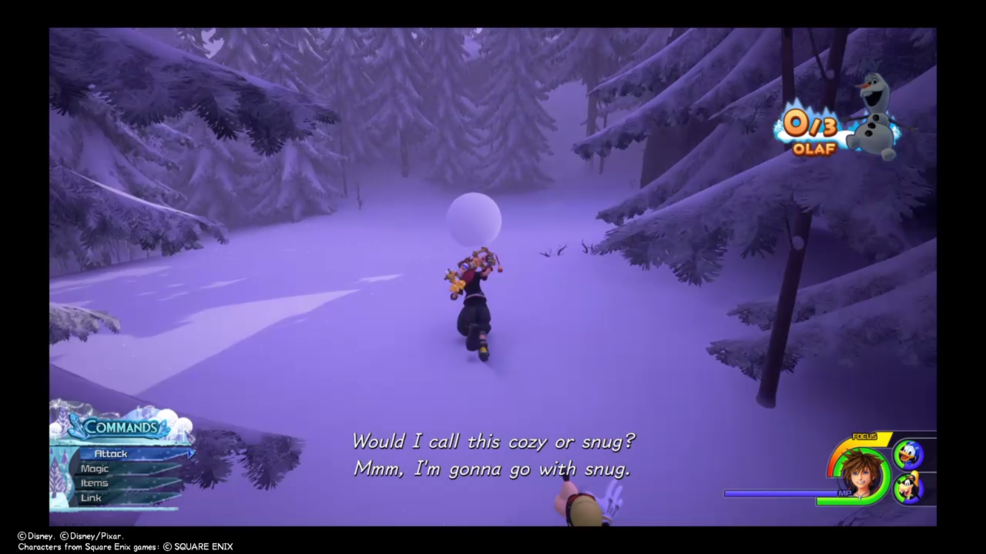 Kingdom Hearts 3 Olaf Pieces head location