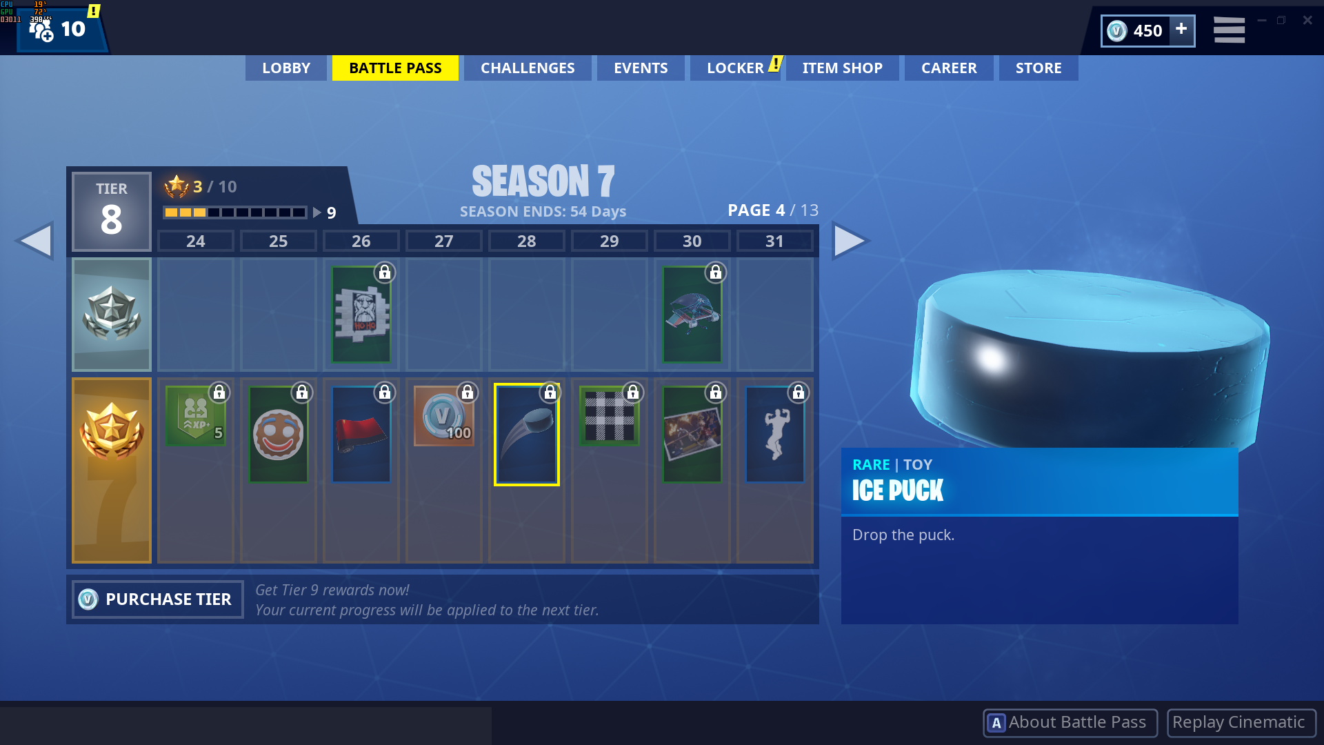 fortnite ice puck