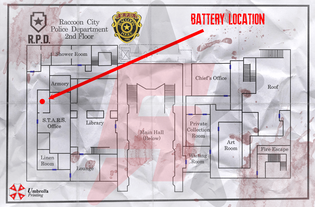 Resident Evil 2 C4 Detonator and Battery location GameRevolution