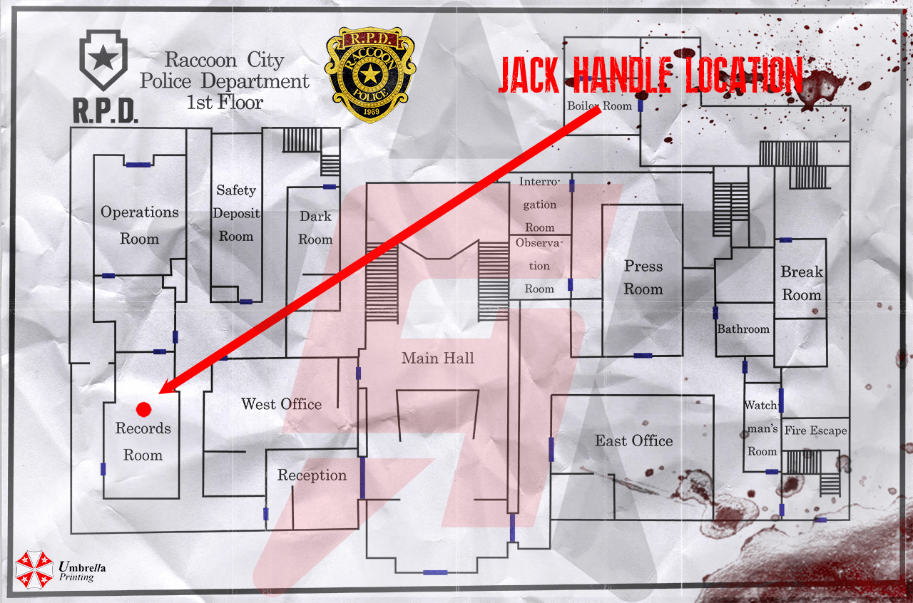 Resident Evil 2 Jack Handle location How to lower the Library