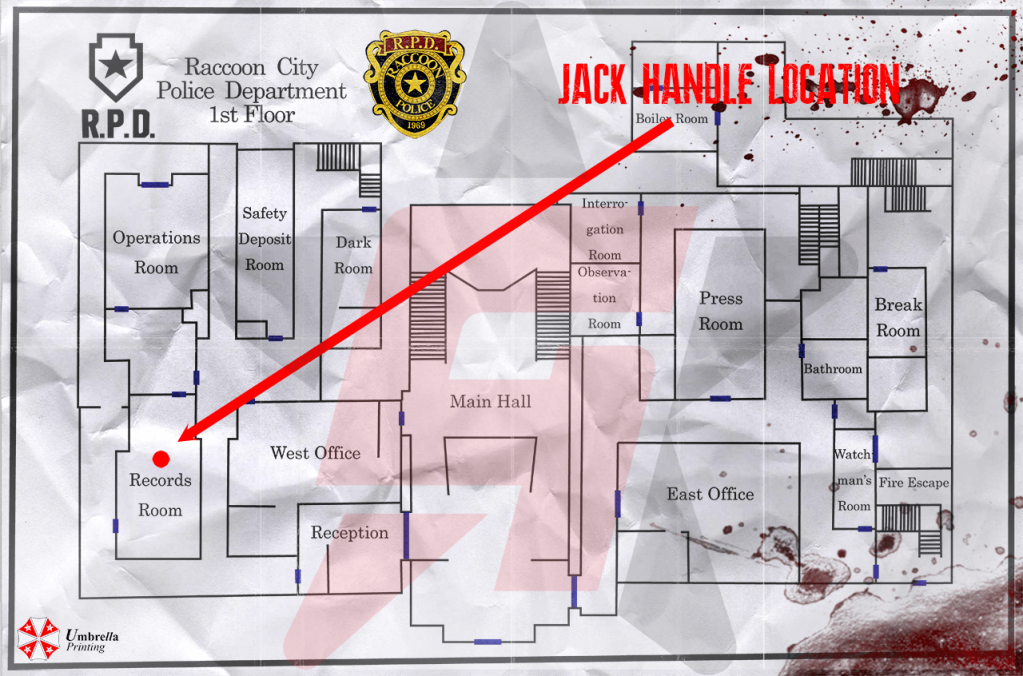 Resident Evil 2 Jack Handle location How to lower the Library