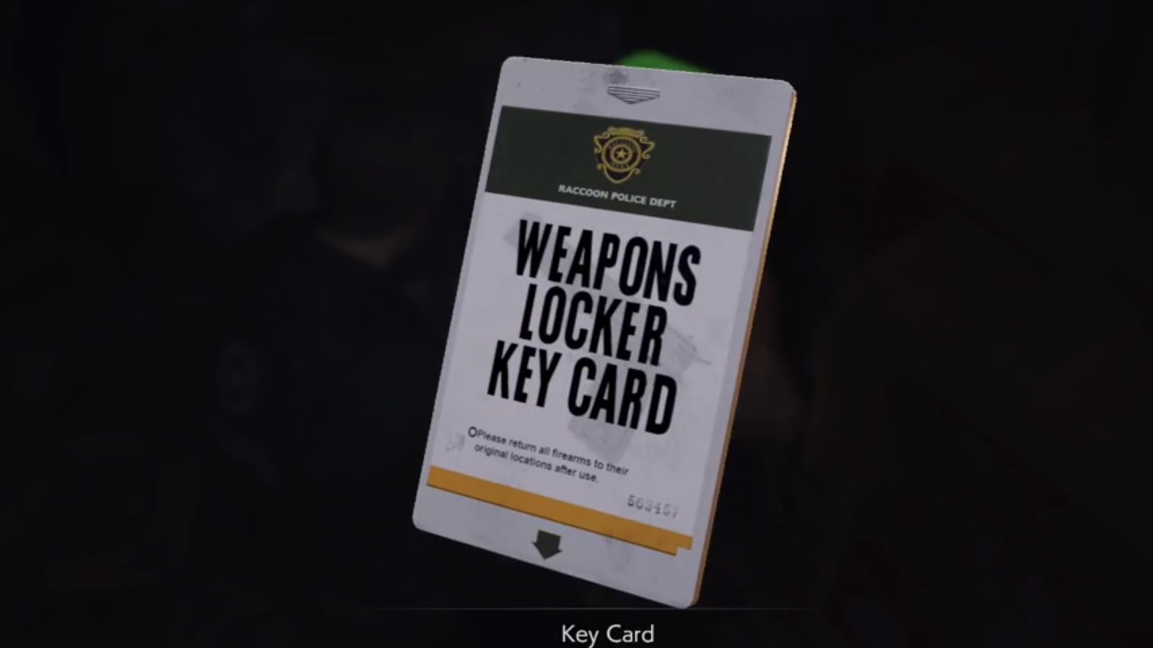 weapons locker key card